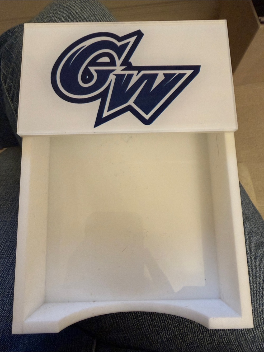 GW Logo White Acrylic Storage Tray